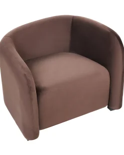 Lænestol VELTADA Velour Mørkebrun