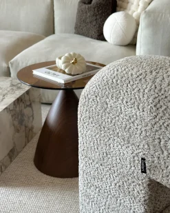 Lænestol VIDSEL Chenille Beige