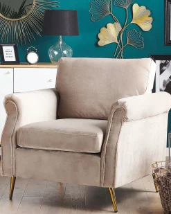 Lænestol VIETAS Velour Brungrå
