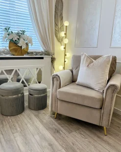 Lænestol VIETAS Velour Brungrå