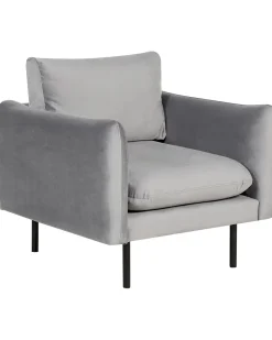 Lænestol VINTERBRO Velour Grå