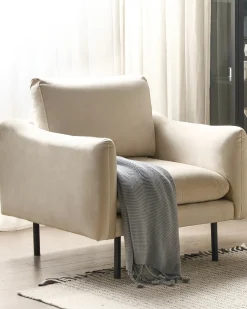 Lænestol VINTERBRO Velour Lys Beige