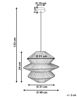Loftlampe ANDUKI Rattan Naturlig