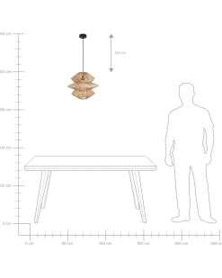 Loftlampe ANDUKI Rattan Naturlig