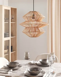 Loftlampe ANDUKI Rattan Naturlig