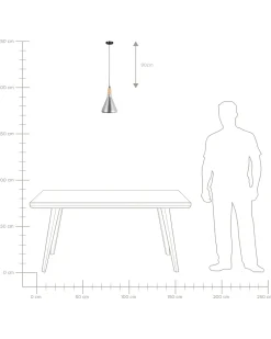 Loftlampe ARDA Metal Sølv