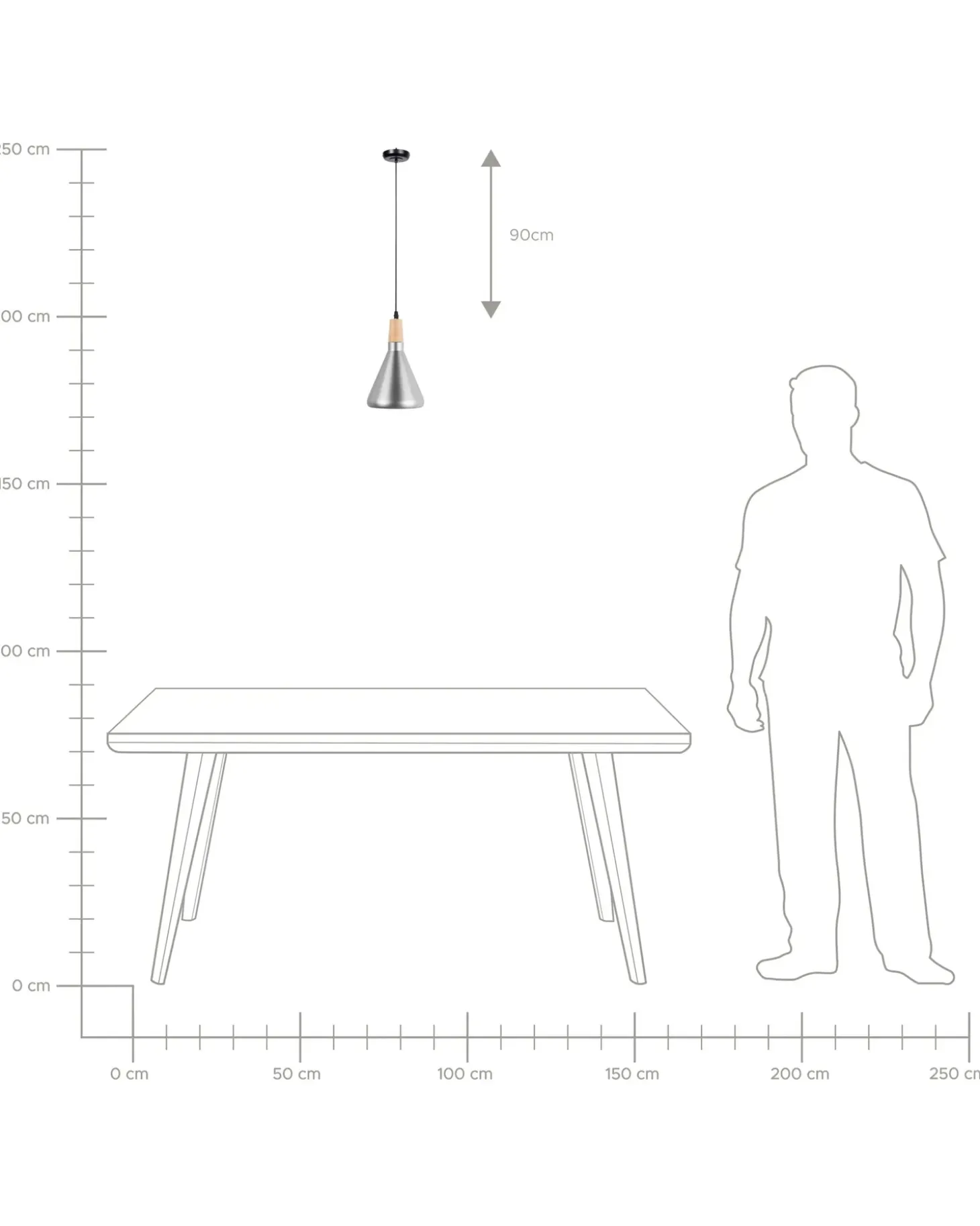 Loftlampe ARDA Metal Sølv
