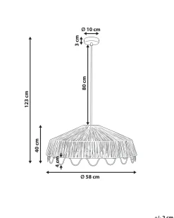Loftlampe ARENAL Flet Naturlig