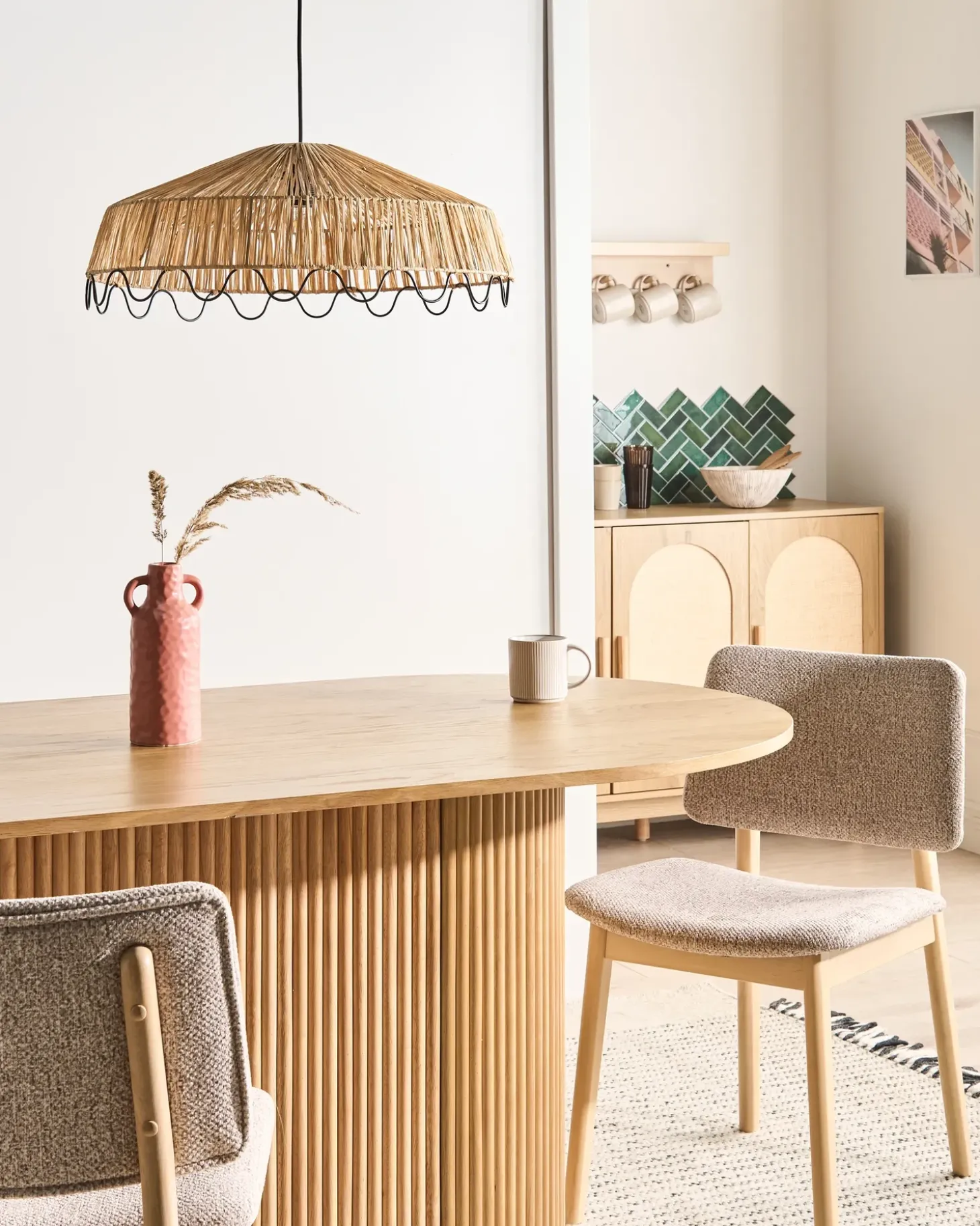 Loftlampe ARENAL Flet Naturlig