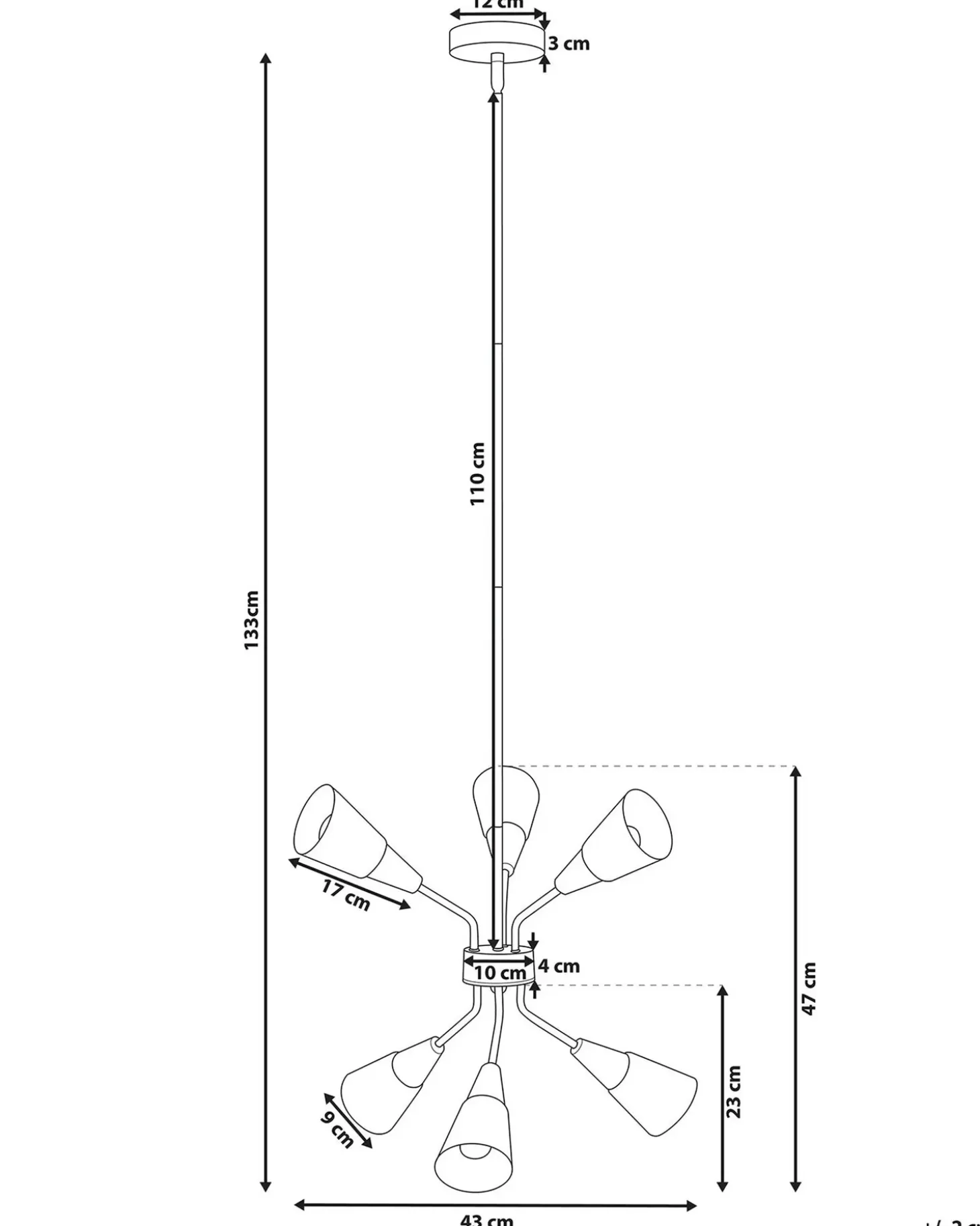 Loftlampe AROYO Glas Hvid
