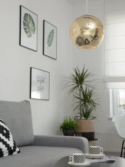 Loftlampe ASARO Glas Guld