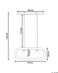 Loftlampe AYENSU Mangotræ Sort