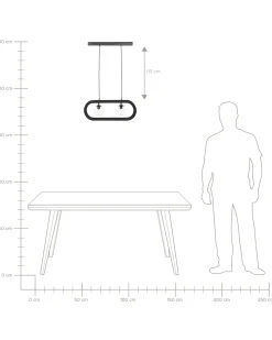 Loftlampe AYENSU Mangotræ Sort