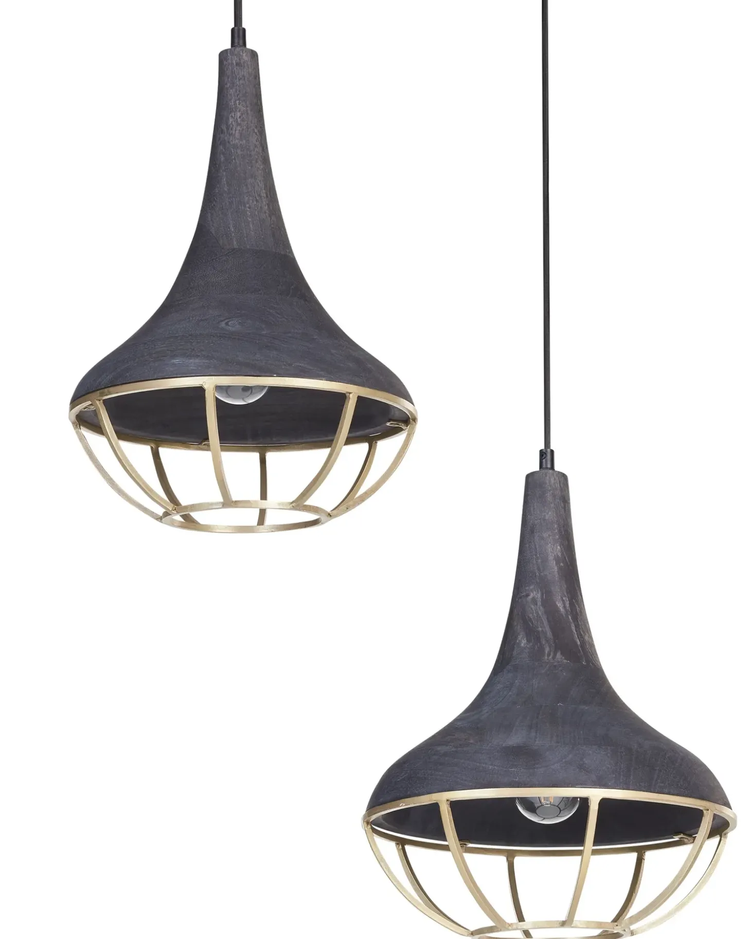 Loftlampe BAGMATI Mangotræ Sort