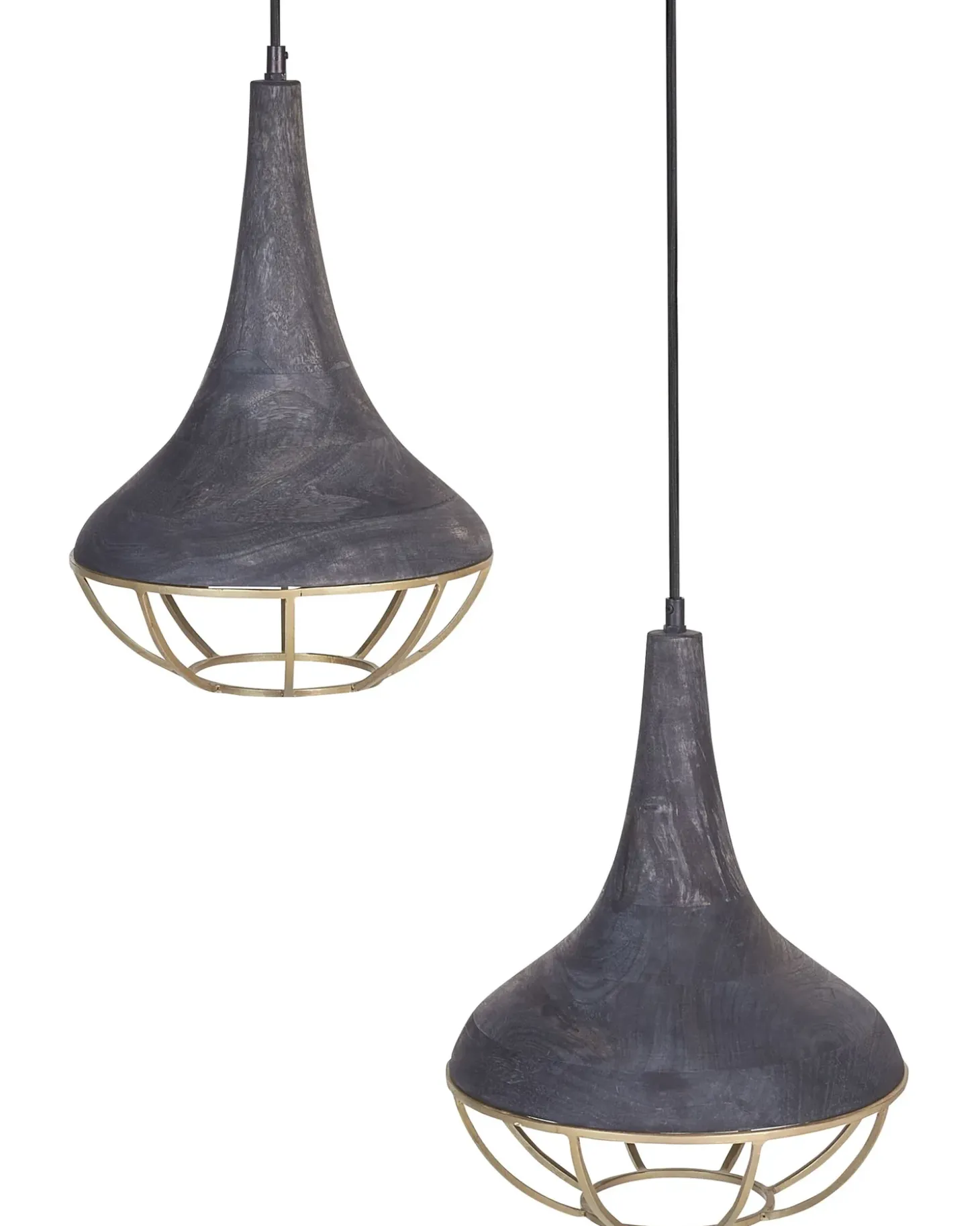 Loftlampe BAGMATI Mangotræ Sort