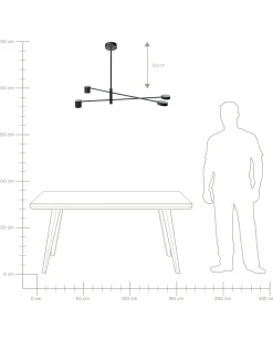 Loftlampe BANDON Metal Sort