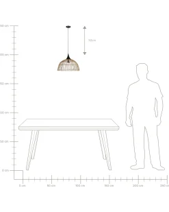 Loftlampe BARARIS Rattan Naturlig