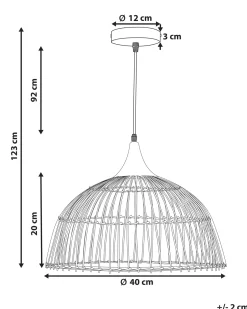 Loftlampe BARARIS Rattan Naturlig
