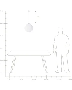 Loftlampe BARROW Glas Hvid