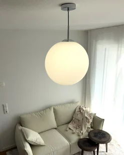 Loftlampe BARROW Glas Hvid
