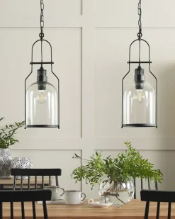 Loftlampe BASHILO Metal Sort
