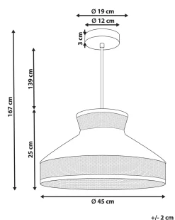 Loftlampe BATALI Rattan Beige