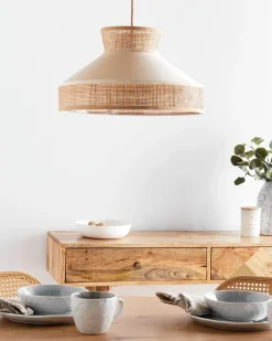 Loftlampe BATALI Rattan Beige