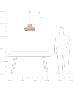 Loftlampe BATALI Rattan Beige