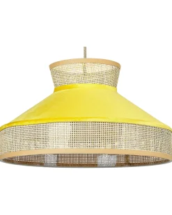 Loftlampe BATALI Rattan Sennepsgul
