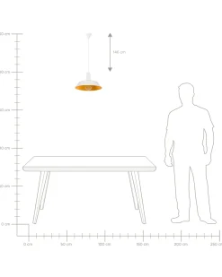 Loftlampe BAYOU Metal Hvid