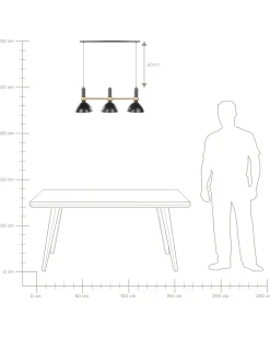 Loftlampe BELES Metal Sort