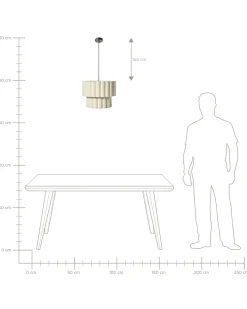 Loftlampe BELESSA Hør Lys Beige