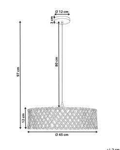 Loftlampe BLONDIN papirreb Naturlig