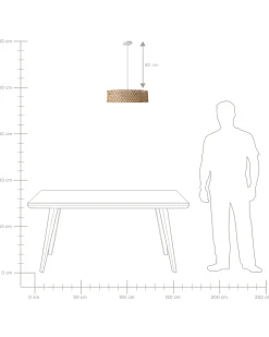 Loftlampe BLONDIN papirreb Naturlig