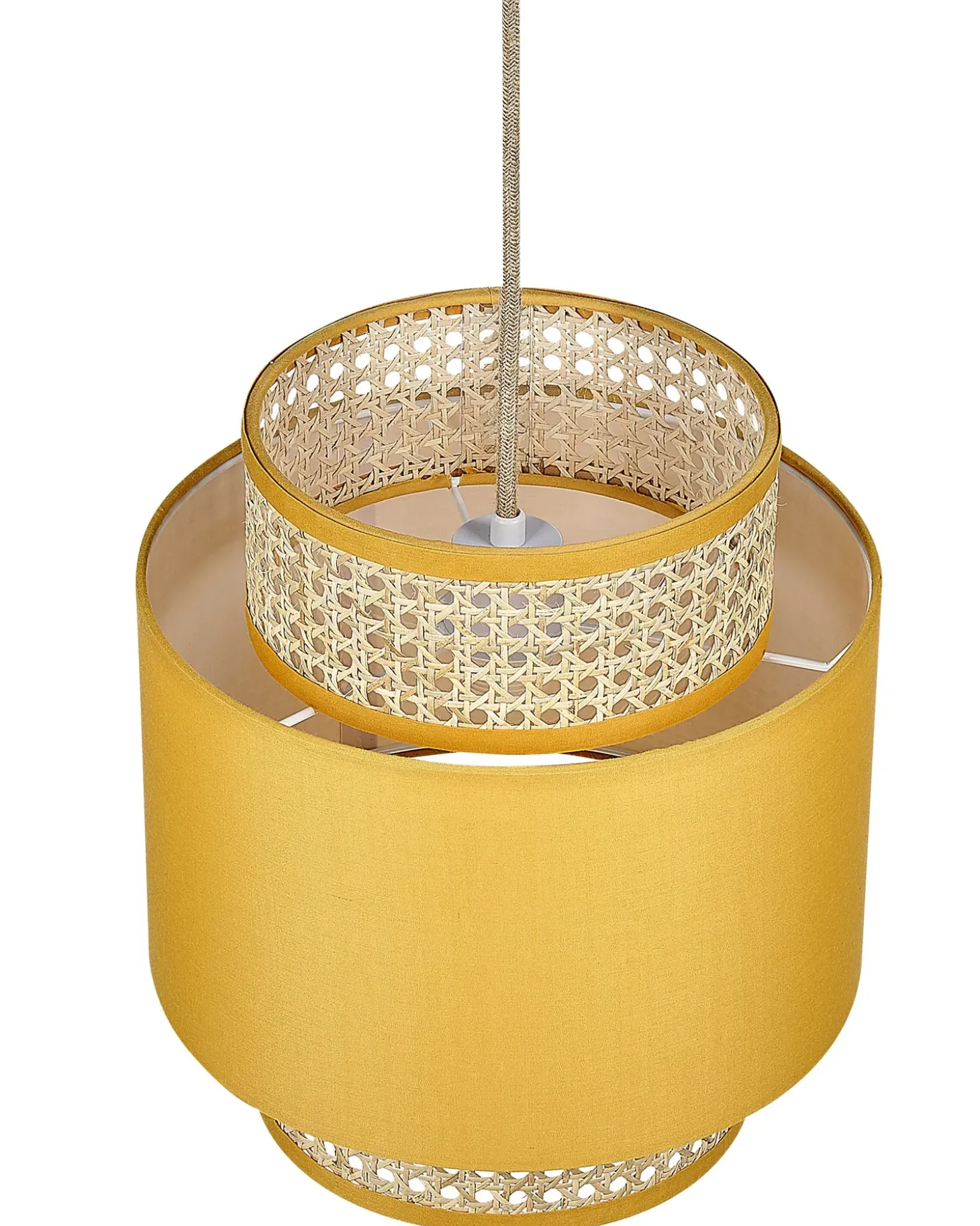 Loftlampe BOERI Rattan Sennepsgul