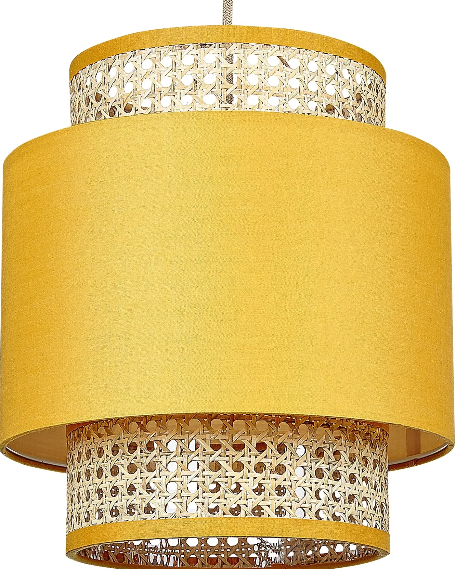 Loftlampe BOERI Rattan Sennepsgul