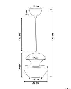 Loftlampe BOJANA Metal Sølv