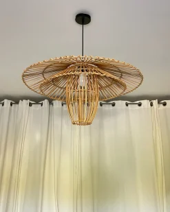 Loftlampe BOTIJAS Rattan Naturlig