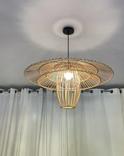 Loftlampe BOTIJAS Rattan Naturlig