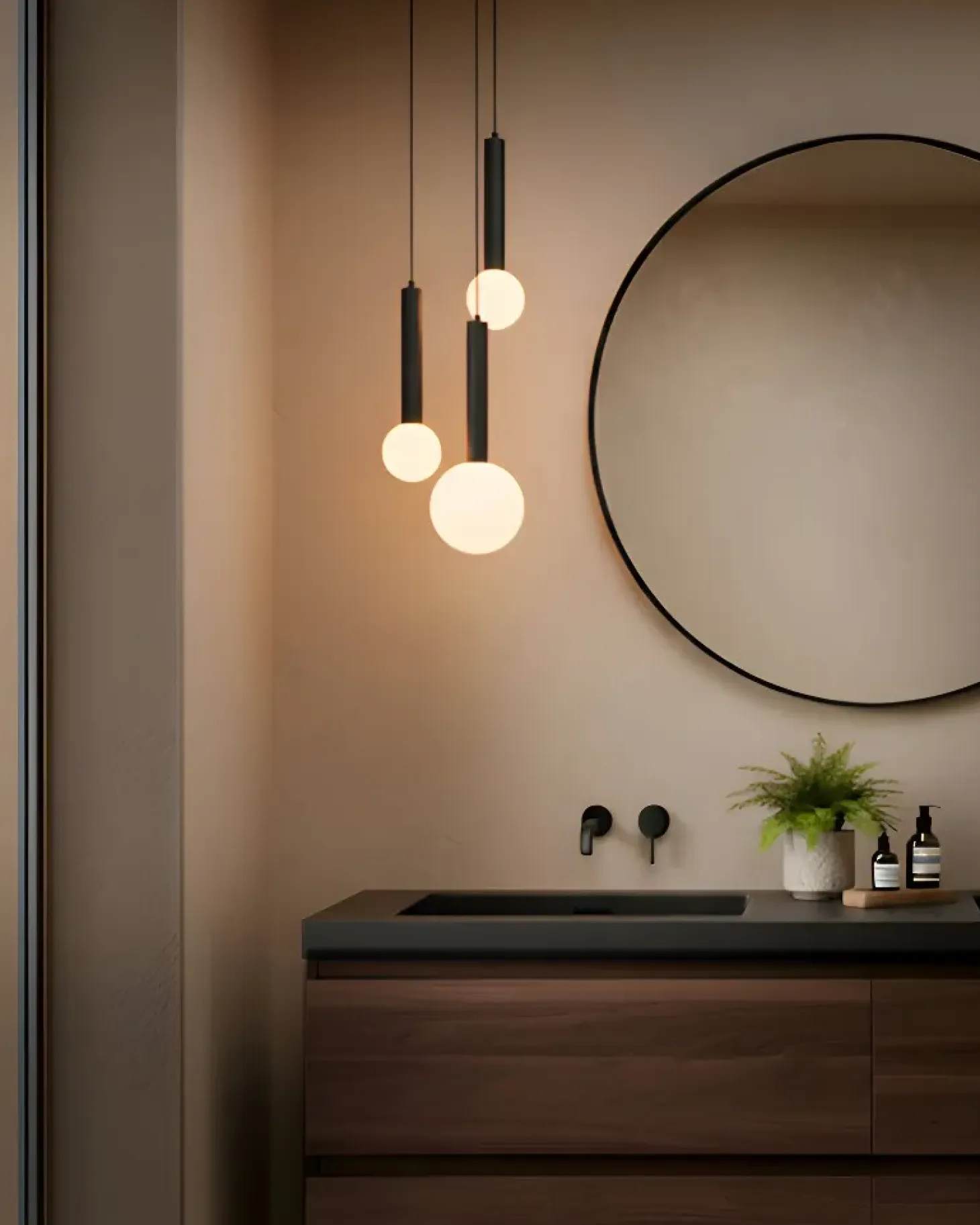 Loftlampe BOUES Metal Sort