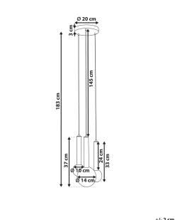 Loftlampe BOUES Metal Sort