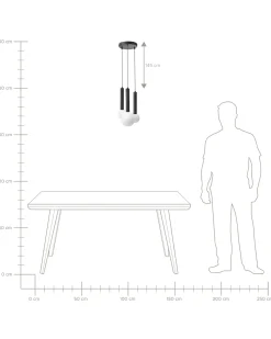 Loftlampe BOUES Metal Sort
