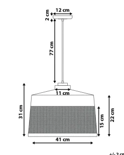 Loftlampe CARDENER Metal Sort