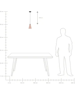 Loftlampe CARES Metal Lyserød
