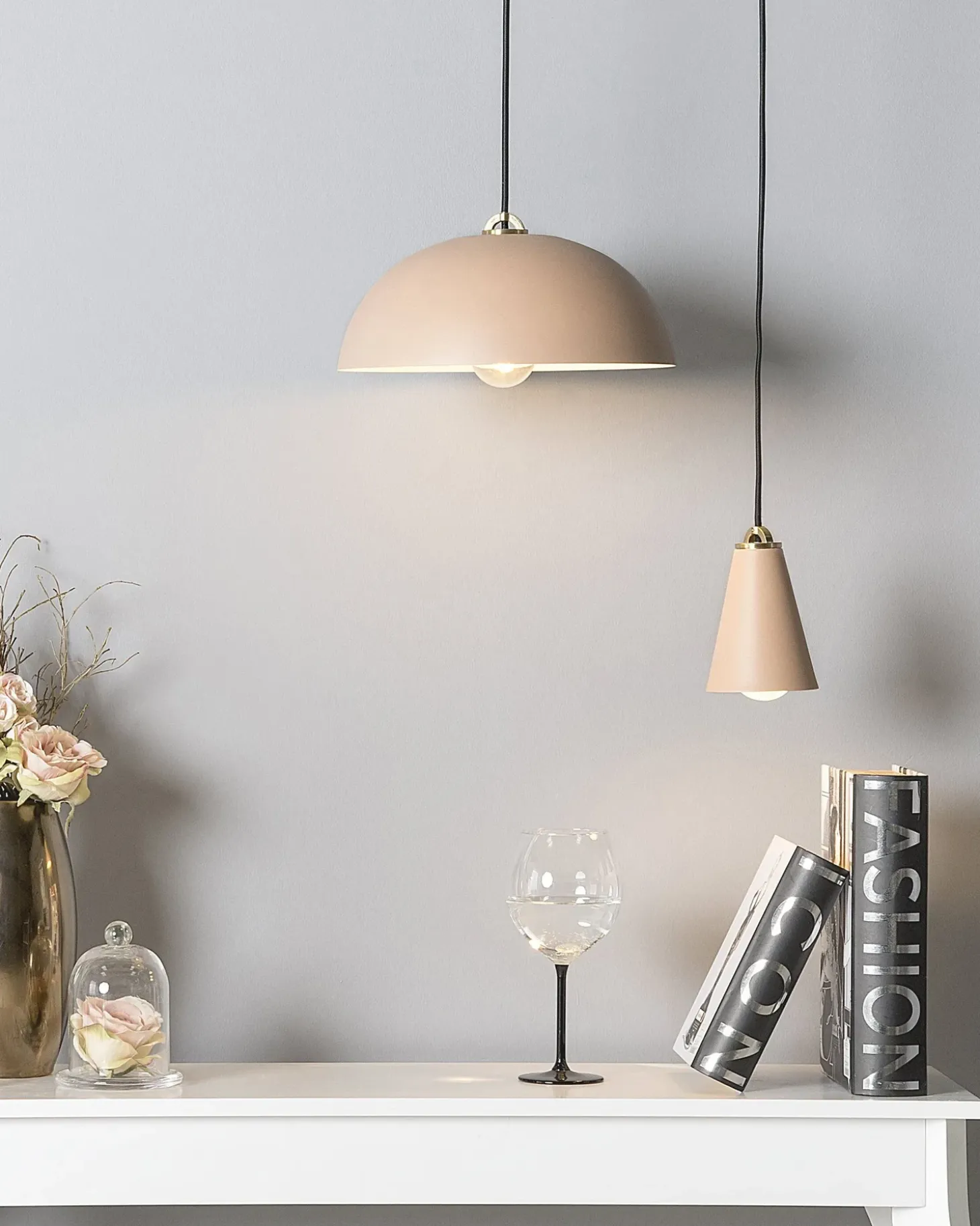 Loftlampe CARES Metal Lyserød