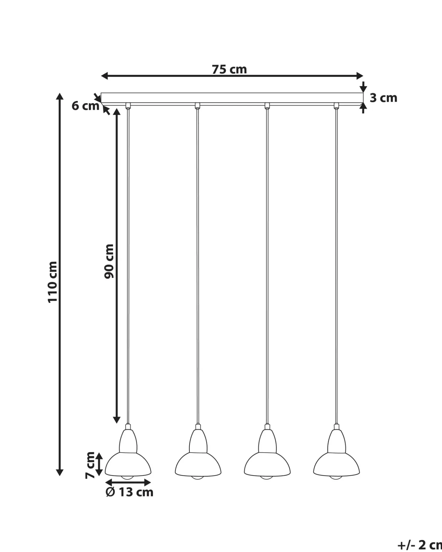 Loftlampe CASTALY Metal Messing