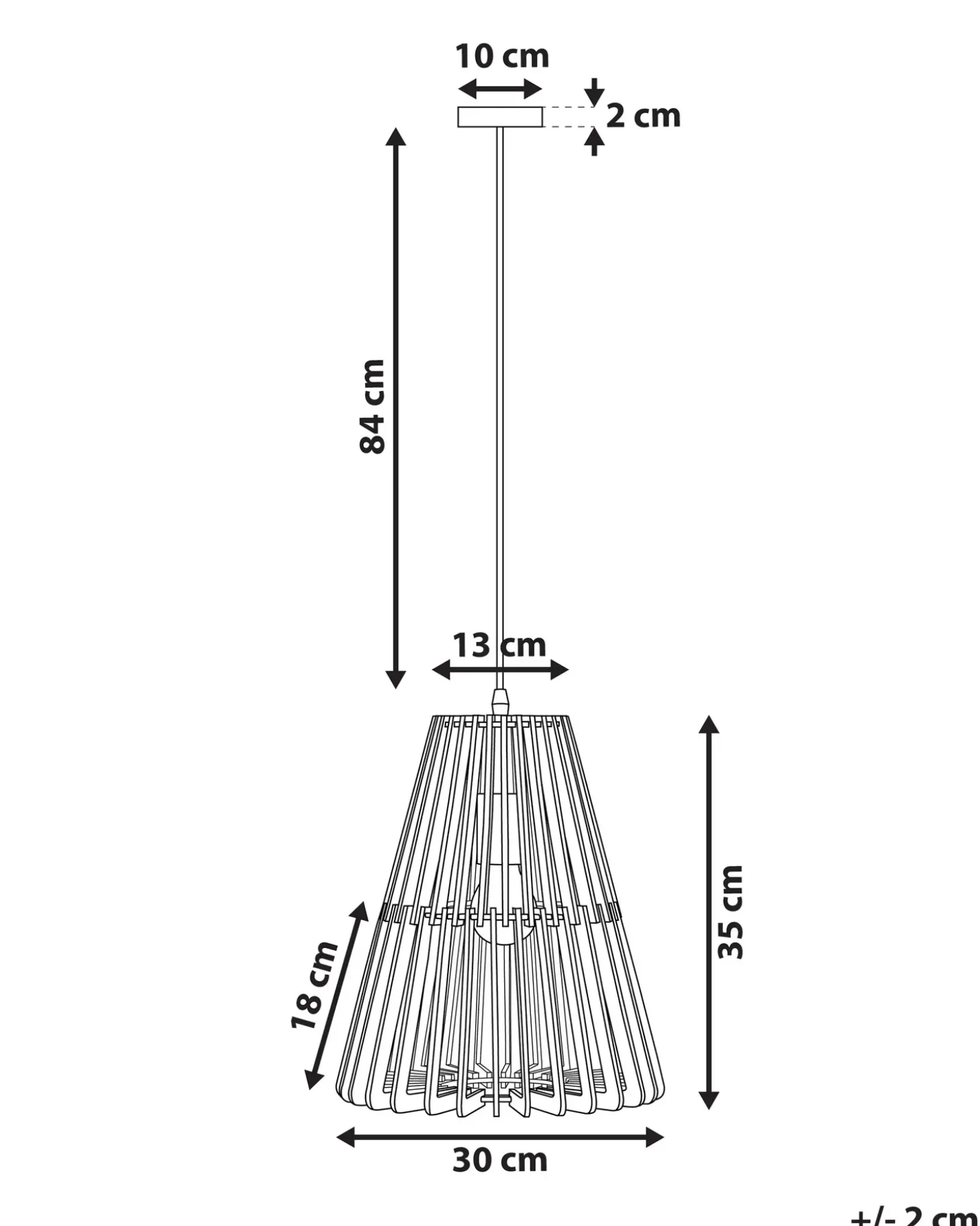 Loftlampe CAVALLA Sort