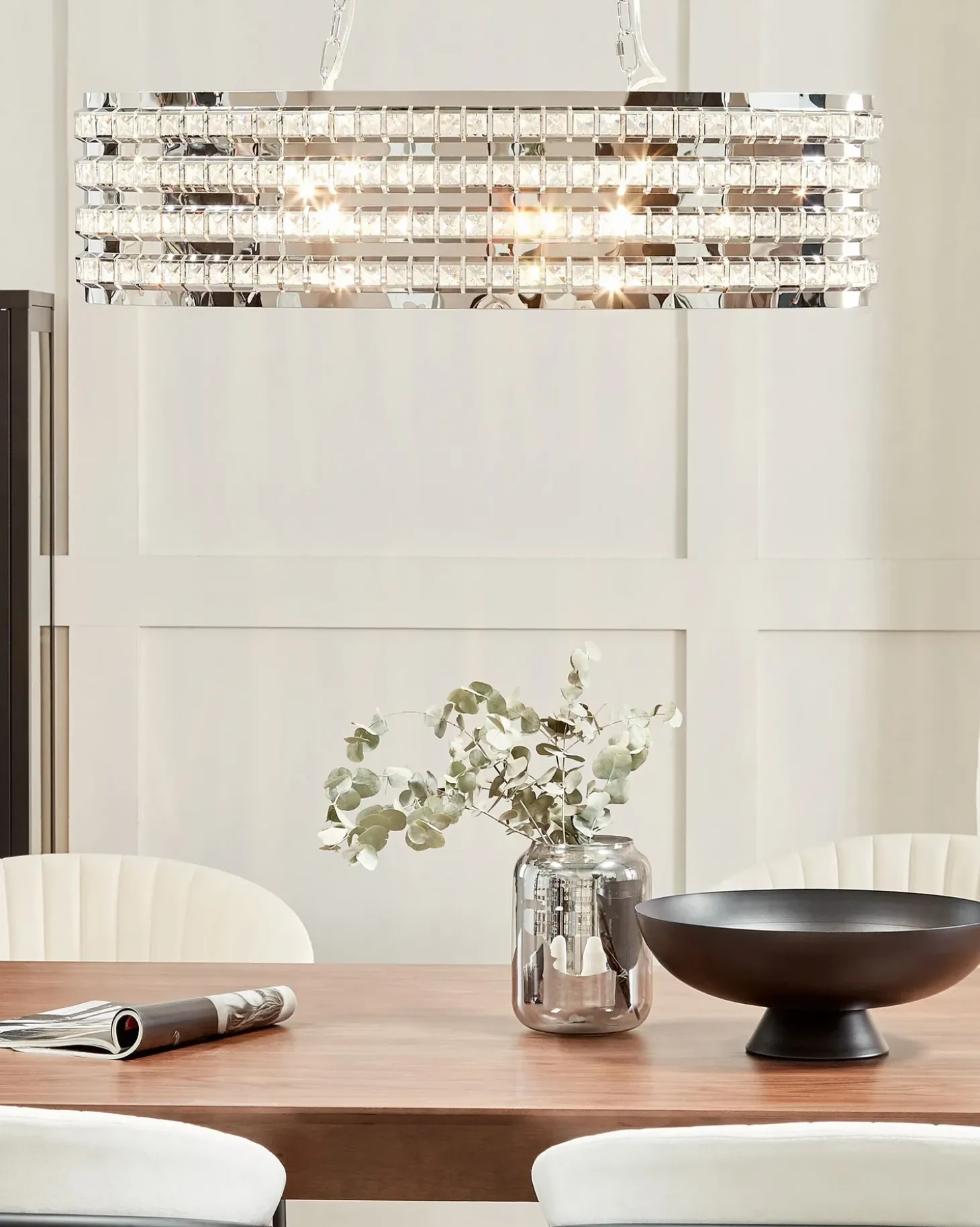 Loftlampe CAVONE Krystal Sølv