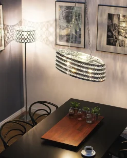 Loftlampe CAVONE Krystal Sølv
