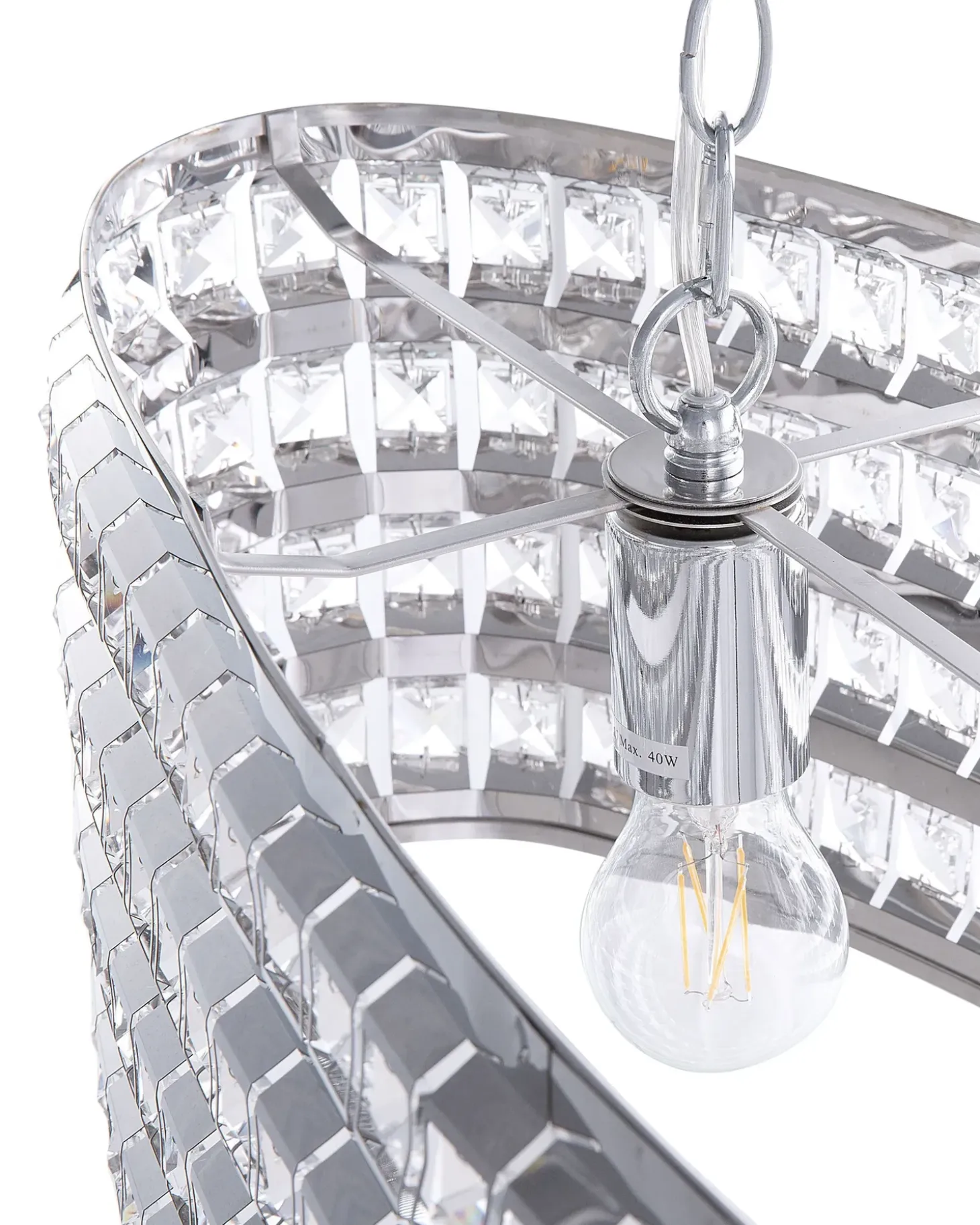Loftlampe CAVONE Krystal Sølv